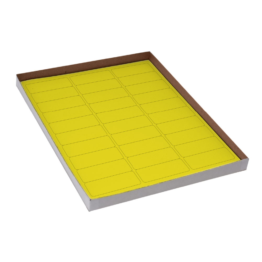 Globe Scientific Label Sheets, Cryo, 67x25mm, for Racks and Boxes, 20 Sheets, 30 Labels per Sheet, Yellow 